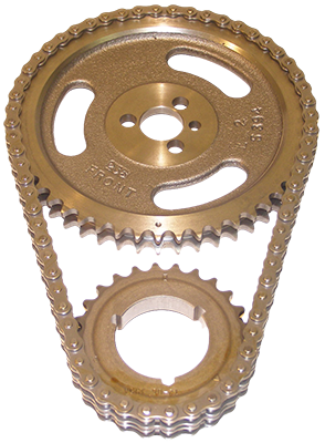 Cam sprockets are machined from cast iron with billet steel crank sprockets