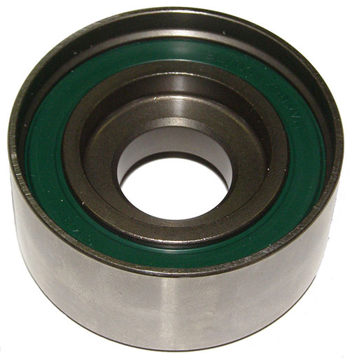 A timing belt idler is a pulley that helps route the timing belt in its correct position