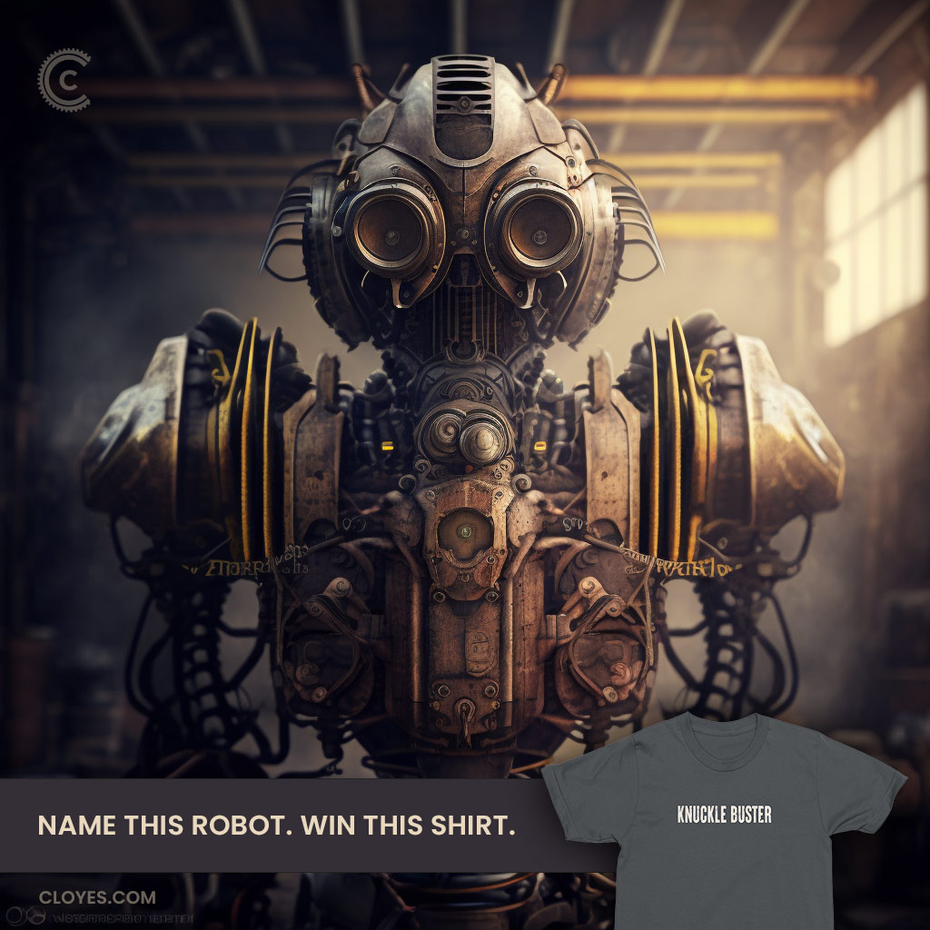 Name this robot. Win this shirt.
